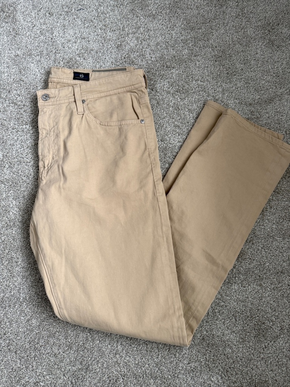 AG Adriano Goldschmied Men's The Everett Slim Straight Khaki Pants